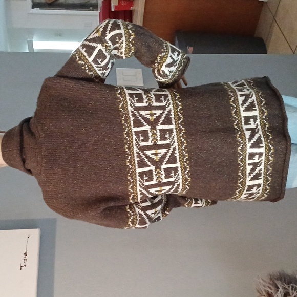 🔥🔥🔥PRESS oversized rollneck open knit wool blend cardigan S/P - Picture 5 of 16